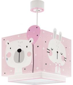 Dalber Kinderkamer hanglamp Baby Jungle soft roze met wit 63112S