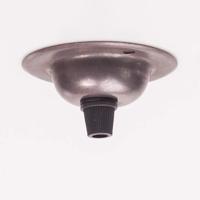 Metalen kap met 1 uitgang Donker messing met trekontlaster 65mm
