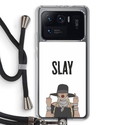 Slay All Day: Xiaomi Mi 11 Ultra Transparant Hoesje met koord