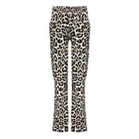 Geisha winter wide broek meisjes - zwart/zand - AOP luipaard