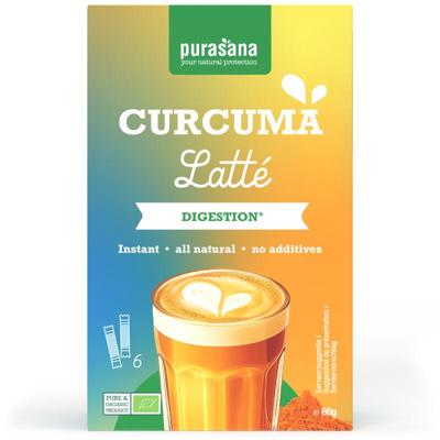 Purasana Instant curcuma latte 6x10g bio