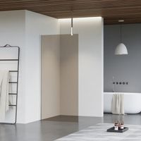 Fortifura Galeria inloopdouche - 110x200cm - rookglas - plafondarm - chroom SW915252/SW797904/SW804541