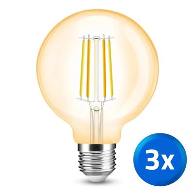 Zigbee LED filament lamp Dual White 7W E27 fitting amberkleurig - Voordeelset van 3