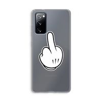 Middle finger black: Samsung Galaxy S20 FE / S20 FE 5G Transparant Hoesje