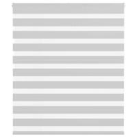 VidaXL Zebra rolgordijn 105x150 cm stofbreedte 100,9 cm lichtgrijs