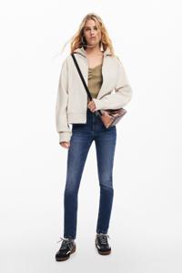 Rechte jeans met effen zakken - BLUE - 36