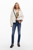 Rechte jeans met effen zakken - BLUE - 34