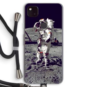 Spaceman: Pixel 4a 5G Transparant Hoesje met koord