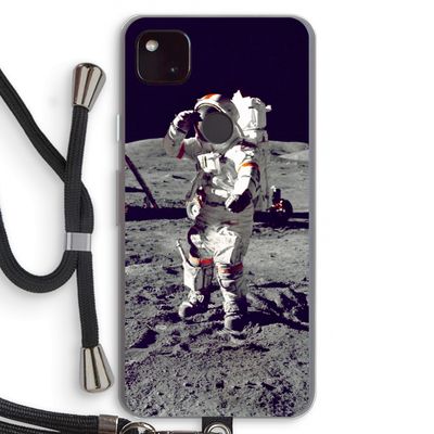 Spaceman: Pixel 4a 5G Transparant Hoesje met koord