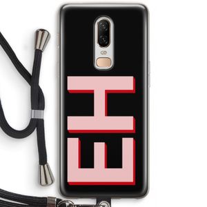 Monogram: OnePlus 6 Transparant Hoesje met koord