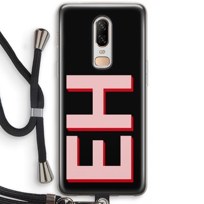 Monogram: OnePlus 6 Transparant Hoesje met koord