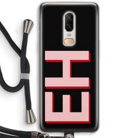 Monogram: OnePlus 6 Transparant Hoesje met koord
