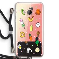 Happy bento friends: HTC U Play Transparant Hoesje met koord
