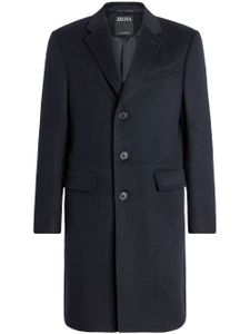 Zegna manteau Oasi à simple boutonnage - Bleu