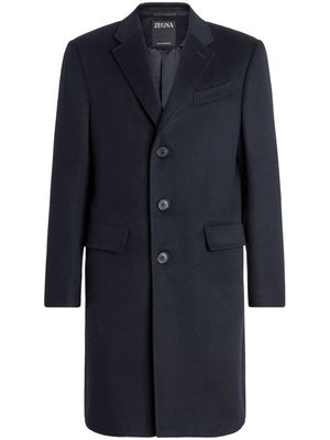 Zegna manteau Oasi à simple boutonnage - Bleu