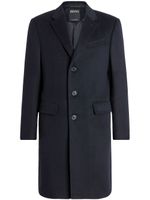 Zegna manteau Oasi à simple boutonnage - Bleu