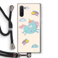 Vliegende eenhoorn: Samsung Galaxy Note 10 Transparant Hoesje met koord Vliegende eenhoorn: Samsung Galaxy Note 10 Transparant Hoesje met koord