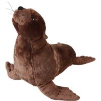 Ravensden pluche knuffel dieren Zeeleeuw - bruin - 40 cm