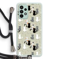 Katten: Samsung Galaxy A52s 5G Transparant Hoesje met koord