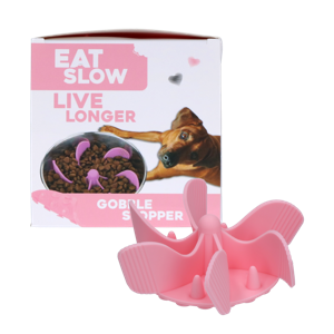 Eat Slow Live Longer Gobble Stopper M Pink