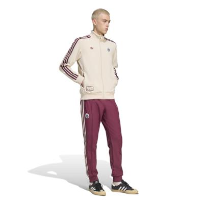 adidas Ajax Terrace Icons Trainingspak Full-Zip Beige Bordeauxrood Blauw