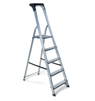 huishoudtrap - keukentrap 5 treden aluminium