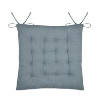 Stof Textile stoelkussen Coline - ijsblauw - 38 x 38 x 4 cm - touwtjes sluiting Stof Textile stoelkussen Coline - ijsblauw - 38 x 38 x 4 cm - touwtjes sluiting