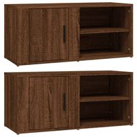 vidaXL Tv-meubels 2 st 80x31,5x36 cm bewerkt hout bruin eikenkleur