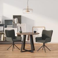 Eetkamerstoelen draaibaar 2 st fluweel donkergrijs