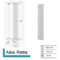 Plieger Handdoekradiator Aika Retta 1800 x 295 mm Mat Zwart - thumbnail