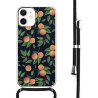 iPhone 12 mini hoesje met koord - Orange lemonade