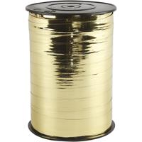 Creativ Company Cadeaulint, b: 10 mm, glossy, goud metallic, 250 m/ 1 rol