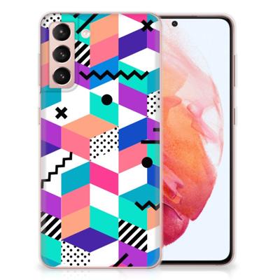 Samsung Galaxy S21 | TPU Hoesje | Blokken Kleurrijk