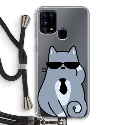 Cool cat: Samsung Galaxy M31 Transparant Hoesje met koord