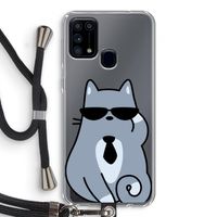 Cool cat: Samsung Galaxy M31 Transparant Hoesje met koord