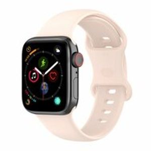 Siliconen sportbandje - Zandroze - Maat: M/L - Geschikt voor Apple Watch 38mm / 40mm / 41mm