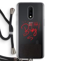 Not Your Baby: OnePlus 7 Transparant Hoesje met koord