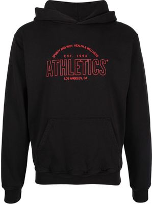Sporty & Rich hoodie à logo imprimé - Noir