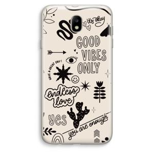 Good vibes: Samsung Galaxy J7 (2017) Transparant Hoesje