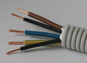 Flexibele buis 16mm draad BR/BL/GG 2,5mm + 2 x ZW rol 100m