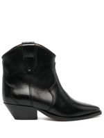 ISABEL MARANT bottines en cuir à bout pointu - Noir