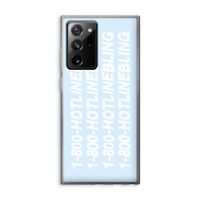 Hotline bling blue: Samsung Galaxy Note 20 Ultra / Note 20 Ultra 5G Transparant Hoesje