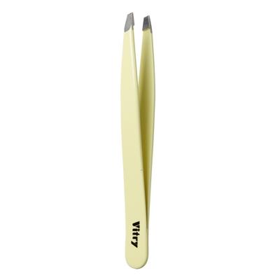 Vitry Face Care Coloured Tweezers Slant Ends Pincet Ref.22 C Yellow 1Stuks