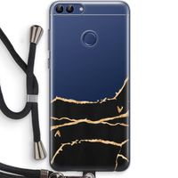 Gouden marmer: Huawei P Smart (2018) Transparant Hoesje met koord