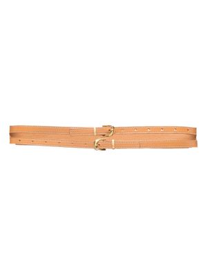 FRAME ceinture en cuir à design double - Marron