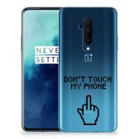 OnePlus 7T Pro Silicone-hoesje Finger Don&apos;t Touch My Phone
