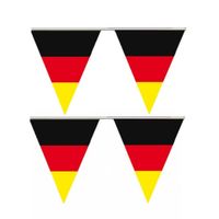 2x stuks vlaggenlijn slinger Duitsland vlaggetjes 5 meter - Vlaggenlijnen
