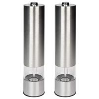 Benson Peper en zout stel - elektrische - LED - instelbare maalgraad - RVS - 23 cm Benson Peper en zout stel - elektrische - LED - instelbare maalgraad - RVS - 23 cm