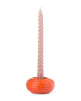 HEMA Kandelaar S keramiek ribbel oranje (oranje)
