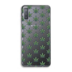 Weed: Samsung Galaxy A7 (2018) Transparant Hoesje